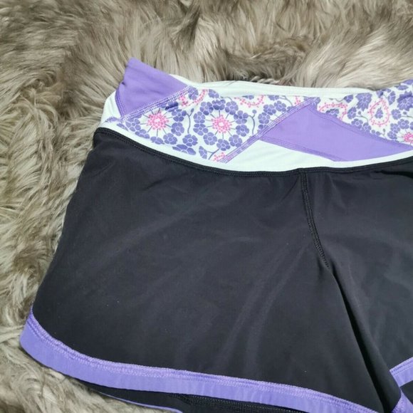 lululemon athletica Black and Purple Athletic Shorts - Picture 2 of 9